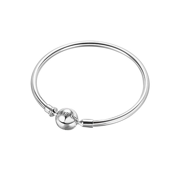 Braccialetti Basic In Argento Sterling Placcato Rodio 925 Tinysand Per La Creazione Di Gioielli In Stile Europeo