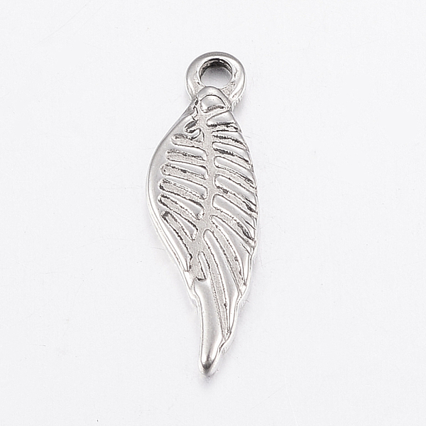 

PandaHall 304 Stainless Steel Pendants, Wing, Stainless Steel Color, 19x6x1.5mm, Hole: 1.5mm 304 Stainless Steel Wing