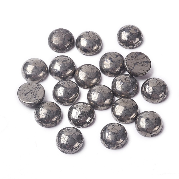 Halbrund Natürlichen Pyrit Cabochons