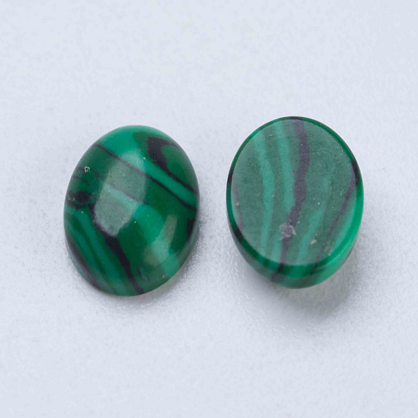 

PandaHall Synthetic Malachite Cabochons, Oval, 8x6x3mm Malachite Oval Green