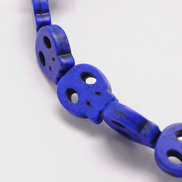 

PandaHall Skull Synthetic Turquoise Beads Strands, Dyed, Dark Blue, 28x25x4mm, Hole: 1mm, about 14pcs/strand, 15.7 inch Synthetic Turquoise...