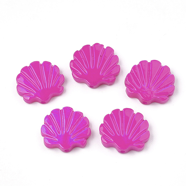 

PandaHall Freshwater Shell Beads, Spray Painted, Scallop Shell Shape, Magenta, 11.5~12x12.5~13x2~3mm, Hole: 0.8mm Freshwater Shell Shell..., Pink