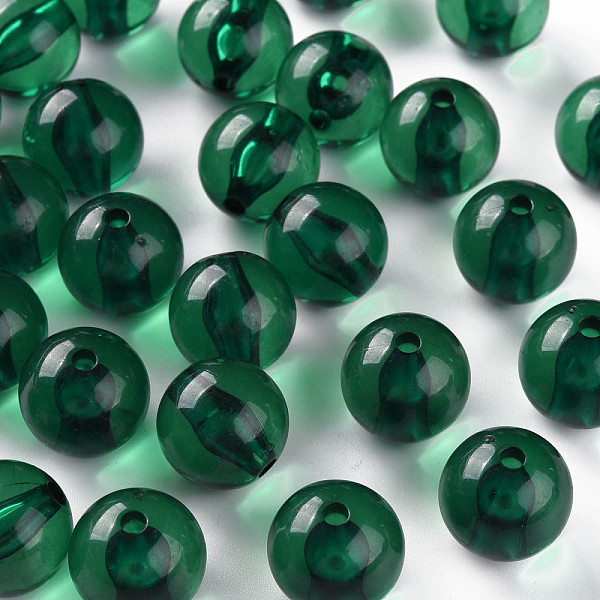 

PandaHall Transparent Acrylic Beads, Round, Green, 16x15mm, Hole: 2.8mm Acrylic Round Green