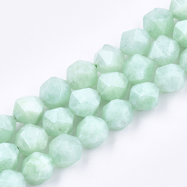 

PandaHall Natural Myanmar Jade/Burmese Jade Beads Strands, Star Cut Round Beads, Faceted, 10x8.5x8.5mm, Hole: 1mm, about 37~38pcs/strand...