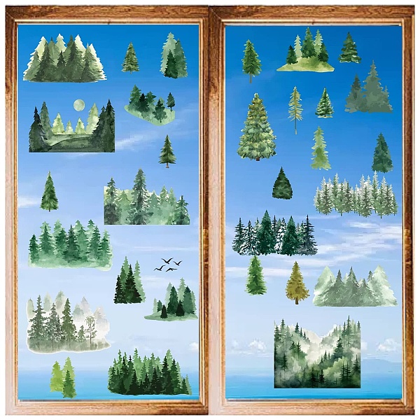 

PandaHall CRASPIRE 8 Sheets Tree Wall Stickers Woodland Stickers Forest Window Stickers PVC Waterproof Self Adhesive Wall Decals Removable...