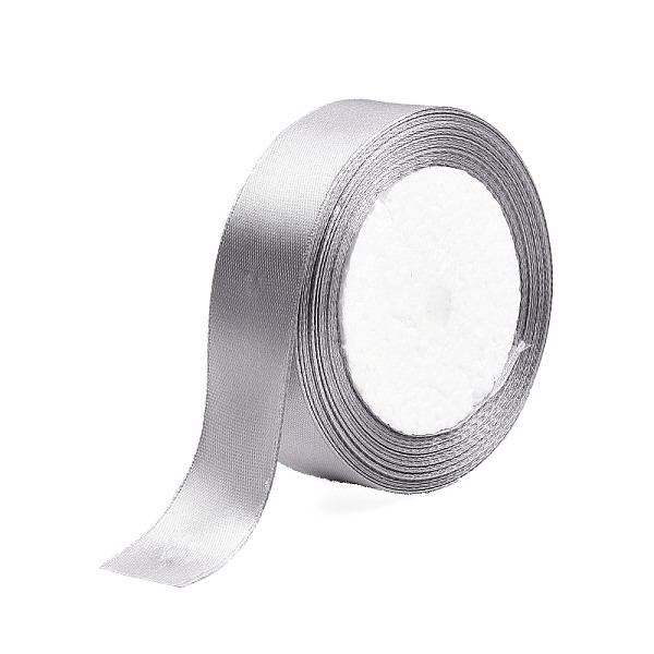 

PandaHall Single Face Satin Ribbon, Polyester Ribbon, Gray, 1 inch(25mm) wide, 25yards/roll(22.86m/roll), 5rolls/group, 125yards/group...