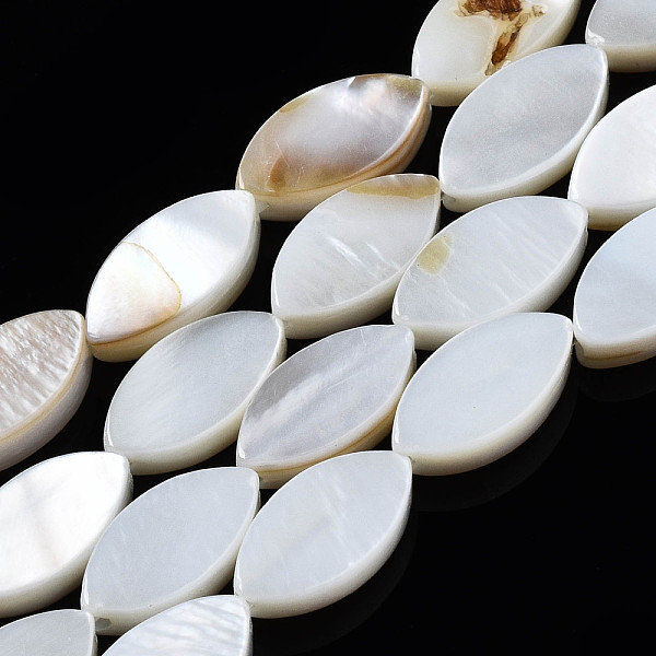 

PandaHall Natural Freshwater Shell Beads Strands, Horse Eye, Seashell Color, 10x5x2mm, Hole: 1mm, about 40pcs/strand, 15.43''(39.2cm)...