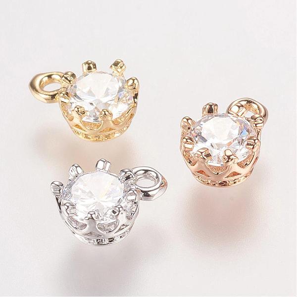 

PandaHall Brass Rhinestone Charms, Flat Round, Mixed Color, 8.5x5.5x4mm, Hole: 0.5mm Brass+Rhinestone Flat Round Multicolor