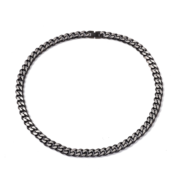 

PandaHall Ion Plating(IP) 304 Stainless Steel Curb Chains Necklace for Men Women, Gunmetal, 22.32 inch(56.7cm) 304 Stainless Steel