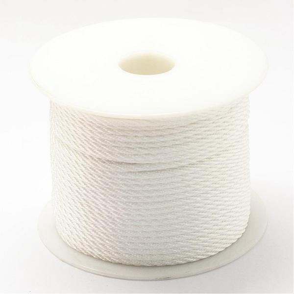 

PandaHall Nylon Thread, White, 3.0mm, about 27.34 yards(25m)/roll Nylon White