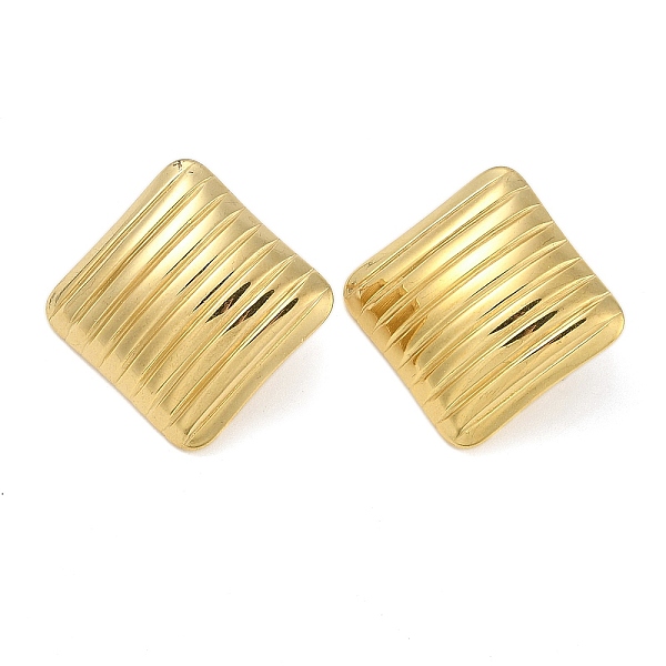 

PandaHall Stripe Theme Ion Plating(IP) 304 Stainless Steel Stud Earrings for Women, Real 18K Gold Plated, Rhombus, 28.5x28.5mm 304 Stainless...