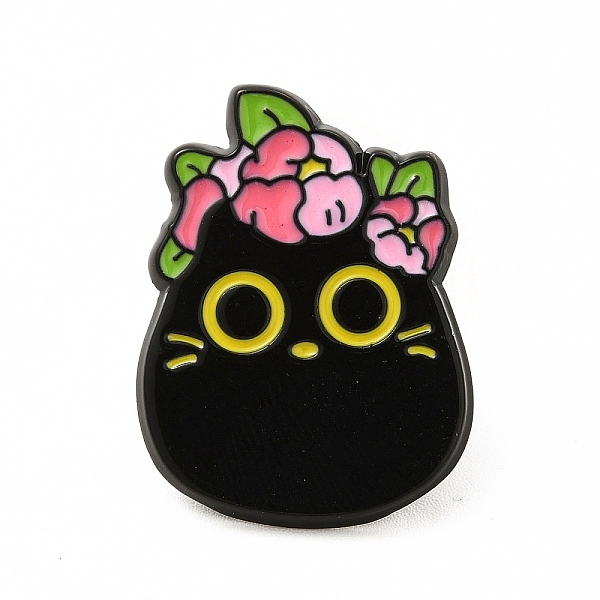 

PandaHall Cat Theme Enamel Pin, Electrophoresis Black Alloy Brooch for Backpack Clothes, Colorful, 25x18.5x1mm Alloy+Enamel