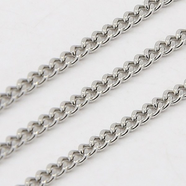 

PandaHall 3.28 Feet 304 Stainless Steel Curb Chain Twist Link Chains, Unwelded, Faceted, Stainless Steel Color, 3x2.2x1mm 304 Stainless...