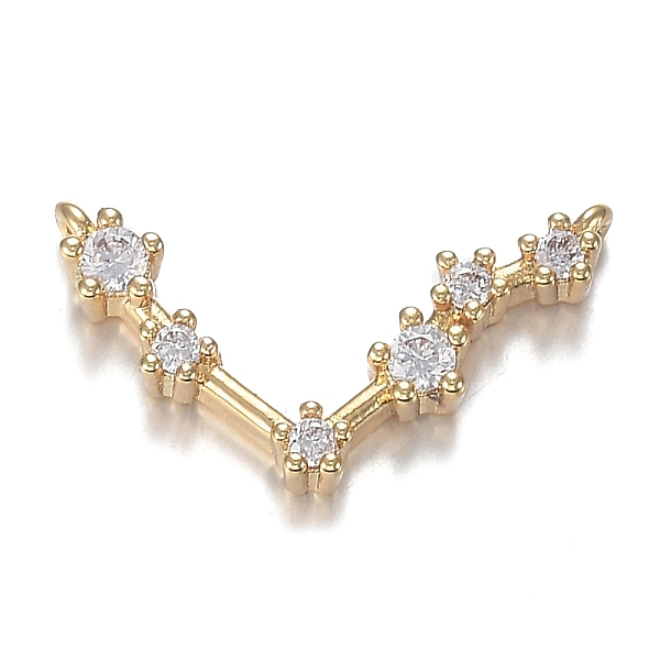 

PandaHall Brass Micro Clear Cubic Zirconia Pendants, Long-Lasting Plated, Real 18K Gold Plated, Constellations, Clear, Libra, 9.5x17x2.5mm...