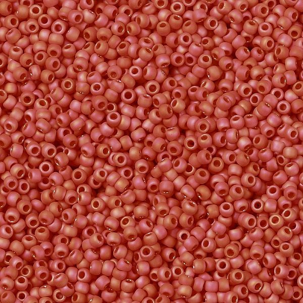 

PandaHall TOHO Round Seed Beads, Japanese Seed Beads, (410F) Orange Opaque Rainbow Matte, 11/0, 2.2mm, Hole: 0.8mm, about 1110pcs/10g Glass...