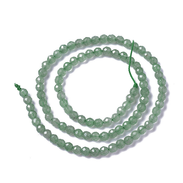 

PandaHall Natural Green Aventurine Beads Strands, Faceted, Round, 3~3.5x2~3.5mm, Hole: 0.2mm, about 120~189pcs/strand, 16.2~16.4 inch...