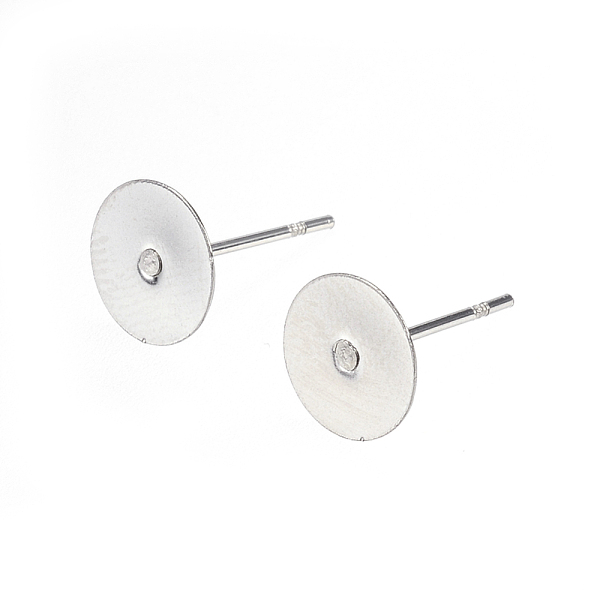 

PandaHall 304 Stainless Steel Stud Earring Findings, Stainless Steel Color, 12x8mm, Pin: 0.8mm 304 Stainless Steel Others