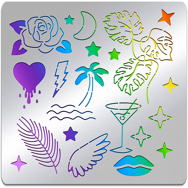 

PandaHall Neon Light Theme Stainless Steel Cutting Dies Stencils, for DIY Scrapbooking/Photo Album, Decorative Embossing DIY Paper Card...