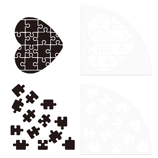 

PandaHall Custom Acrylic Tie-Dye Template, Painting Supplies, Fanshaped, Puzzle Pattern, 20x20x0.25cm, 2pcs/set Acrylic Others