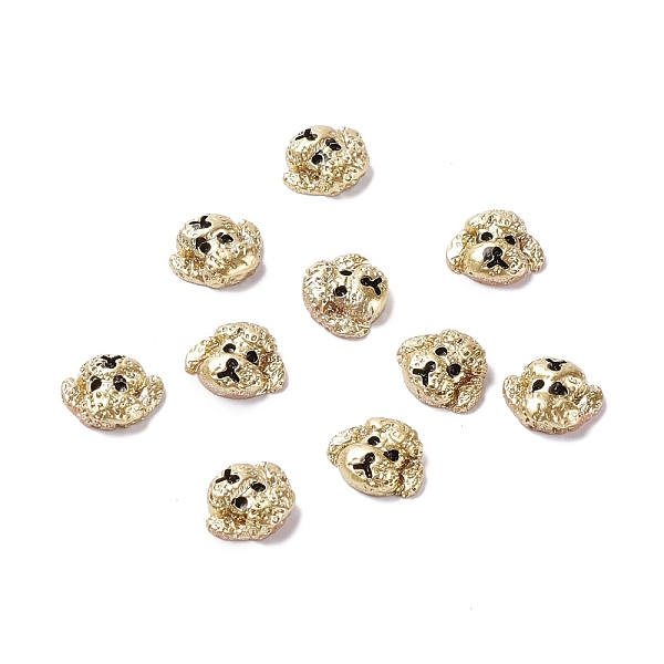 

PandaHall Opaque Manicure Resin Cabochons, Poodle Head, Gold, 10x8.5x3mm Resin Dog Gold