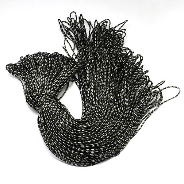 

PandaHall Polyester & Spandex Cord Ropes, 1 Inner Core, Black, 2mm, about 109.36 yards(100m)/bundle Polyester Black