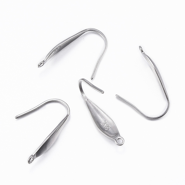 

PandaHall 316 Surgical Stainless Steel Earring Hooks, with Vertical Loop, Carved with 316, Stainless Steel Color, 19.5x4.5x1mm, 18 Gauge...