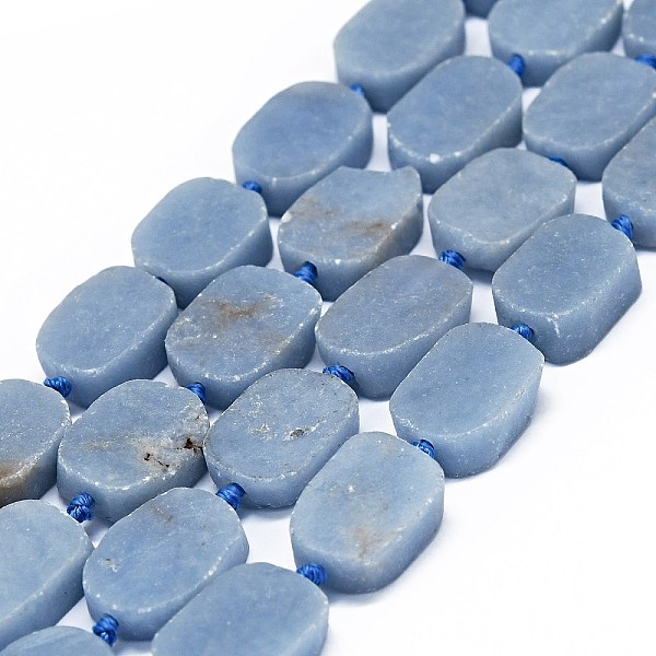 

PandaHall Natural Ang Beads Strands, Rectangle, 14~17x11~13x5~6mm, Hole: 1mm, about 21~23pcs/strand, 15.75~16.14 inch(40~41cm) Angelite...