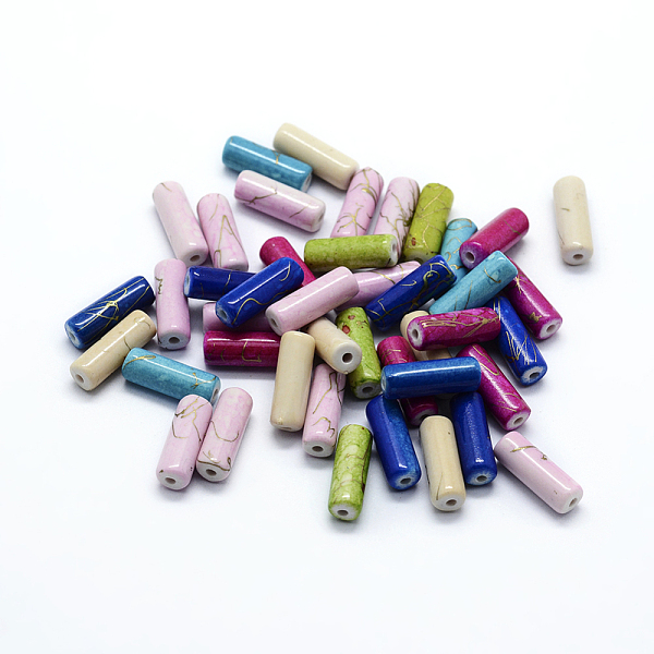 

PandaHall Drawbench Acrylic Beads, Spray Painted, Column, Mixed Color, 13.5x5mm, Hole: 1mm Acrylic Column Multicolor