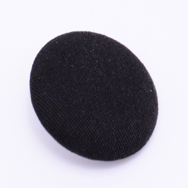 

PandaHall Cloth Shank Buttons, with Zinc Alloy Finding, Flat Round, for Overcoat Garment Accessories, Platinum, Black, 25x10mm, Hole: 3x2mm...