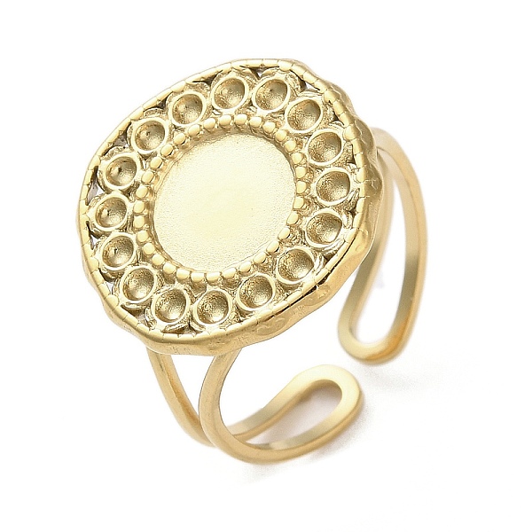 

PandaHall 304 Stainless Steel Finger Rings, Real 18K Gold Plated, Real 18K Gold Plated, US Size 6 3/4(17.1mm), Tray: 8mm 304 Stainless Steel