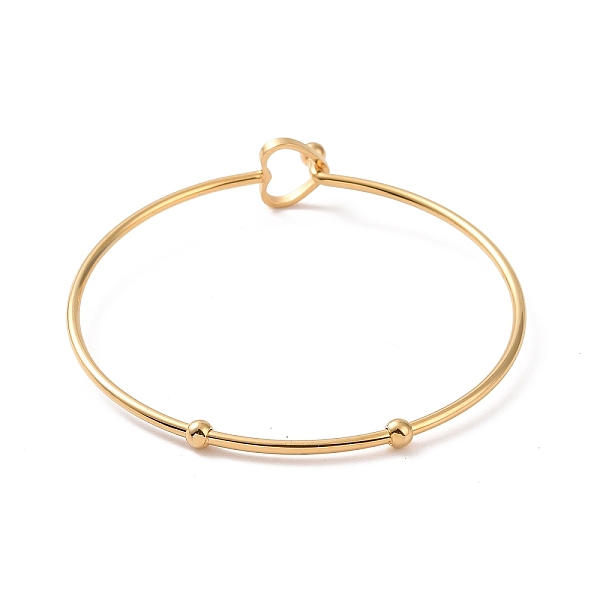 

PandaHall 201 Stainless Steel Hollow Out Heart Bangle, Cocktail Wire Wrap Bangle for Women, Golden, Inner Diameter: 2-3/8 inch(6.1cm) 201...