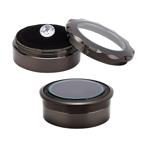 

PandaHall PH 2 Styles Stainless Steel Gemstone Display Box, 1.5 Inch Gem Display Case Cylindrical Jewelry Box Container Jewelry Organizer...