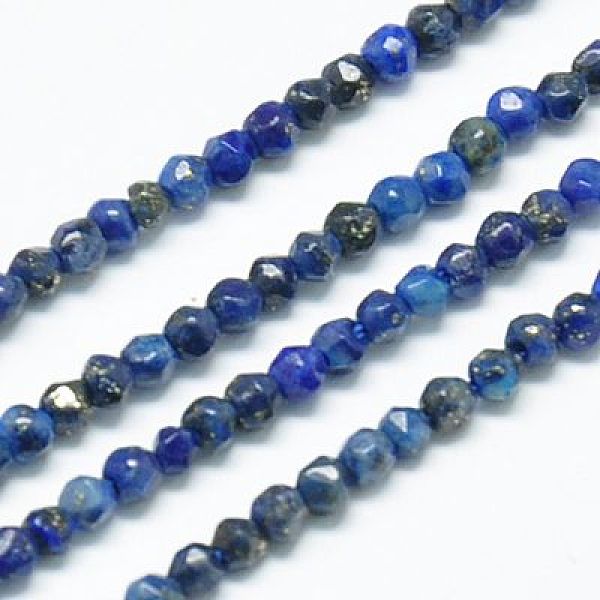 

PandaHall Natural Lapis Lazuli Beads Strands, Faceted, Round, Midnight Blue, 2mm, Hole: 0.5mm Lapis Lazuli Round Blue