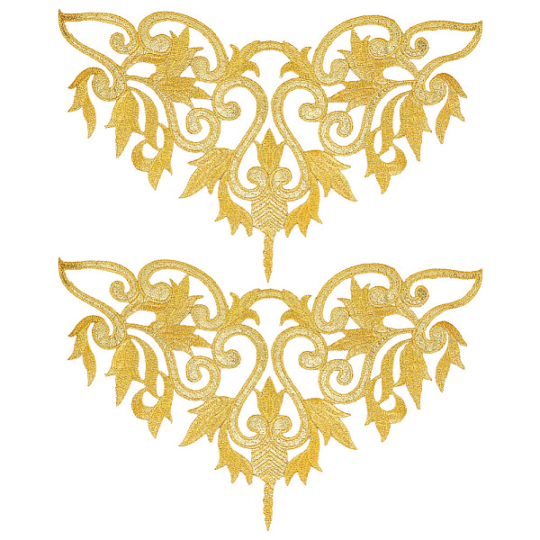 Ethnic Style Polyester Metallic Thread Embroidery Iron on Applique Patch