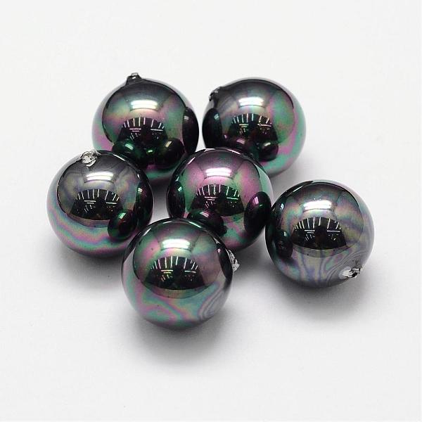 

PandaHall Shell Pearl Beads, Grade A, Round, Half Drilled, Black, 8mm, Hole: 1mm Shell Pearl Round Black