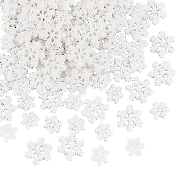

PandaHall OLYCRAFT 100Pcs 2 Size Snowflake Resin Cabochons White Snowflake with Glitter Resin Small Snowflake Ornaments Snow Shaped Craft...