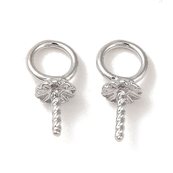 

PandaHall Brass Bead Cap Bails, Platinum, 12.5x6mm, Hole: 4mm Brass