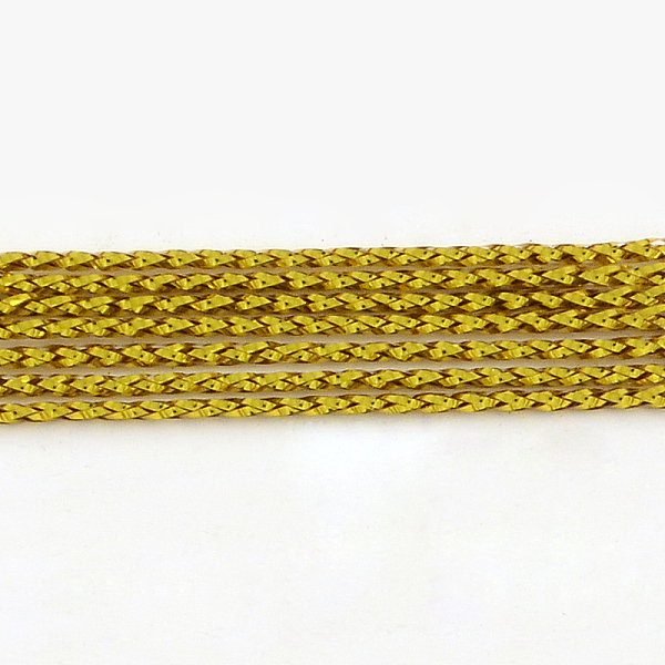 

PandaHall Braided Non-Elastic Beading Metallic Cords, 8-Ply, Goldenrod, 1mm, about 109.36 yards(100m)/bundle PP Gold