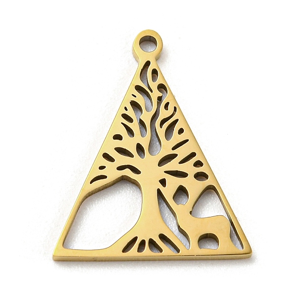 

PandaHall 201 Stainless Steel Pendant, Laser Cut, Golden, Tree of Life, Triangle, 17.5x14x1mm, Hole: 1.2mm, 5pcs/bag 201 Stainless Steel...