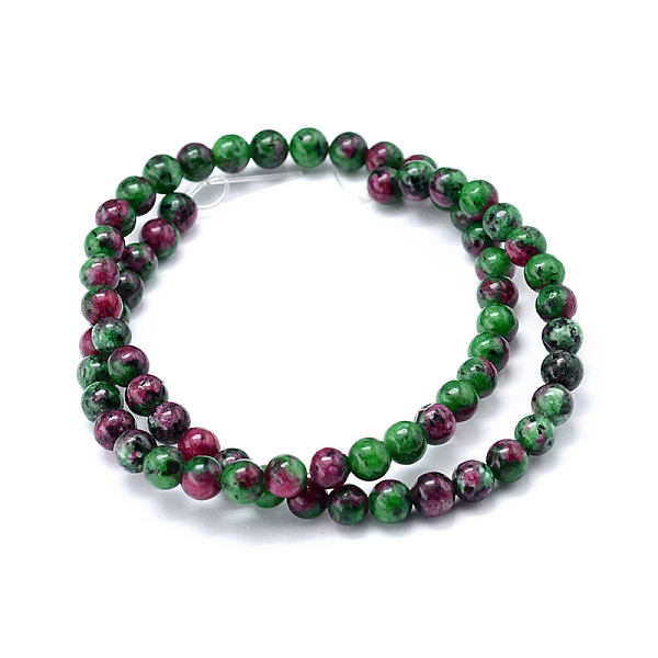 

PandaHall Synthetic Ruby in Zoisite Beads Strands, Dyed, Round, 12mm, Hole: 1mm, about 33pcs/strand, 15.7 inch Ruby in Zoisite Round