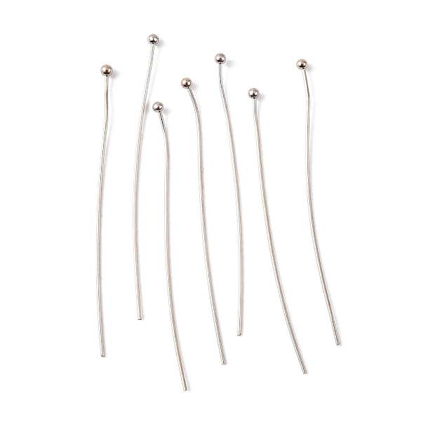 

PandaHall Brass Ball Head pins, Platinum, 24 Gauge, 44x0.5mm, Head: 2mm Brass