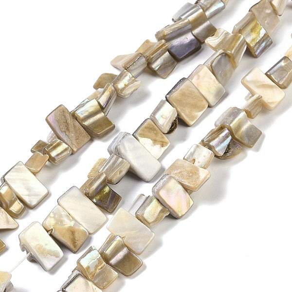 

PandaHall Dyed Natural Freshwater Shell Beads Strands, Nuggets, Old Lace, 7.5~9x9.5~15x5~9mm, Hole: 0.9mm, about 42~50pcs/strand...