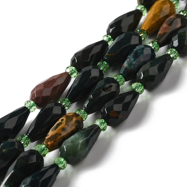 

PandaHall Natural Ocean Agate/Ocean Jasper Beads Strands, Faceted, Teardrop, 12~16.5x7.5~8.5mm, Hole: 0.8mm, about 20~21pcs/strand...