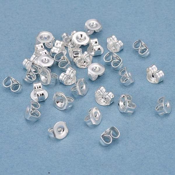 

PandaHall 304 Stainless Steel Ear Nuts, Butterfly Earring Backs for Post Earrings, Flat Round, Silver, 5x4.5x3mm, Hole: 1mm 304 Stainless...