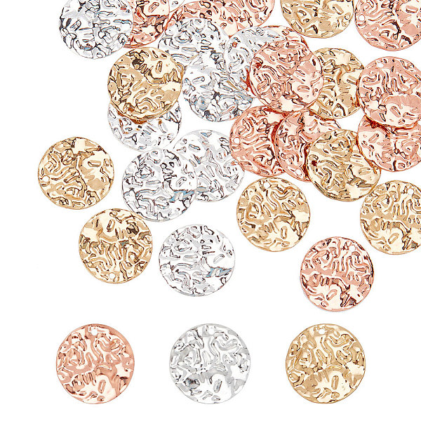 

PandaHall ARRICRAFT 36Pcs 3 Colors Brass Pendants, Textured, Flat Round Charm, Mixed Color, 15x1.5mm, Hole: 1mm, 12pcs/color Brass Flat...