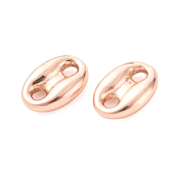 

PandaHall Eco-Friendly Brass Links Connectors, Long-Lasting Plated, Cadmium Free & Lead Free, Coffee Bean, Rose Gold, 11x8x3mm, Hole: 2mm...