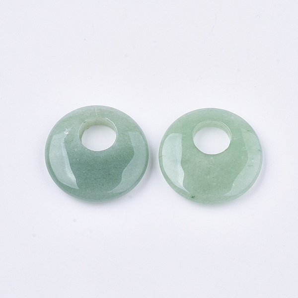 

PandaHall Natural Aventurine Pendants, Flat Round, 28x6~7mm, Hole: 10mm Aventurine Flat Round