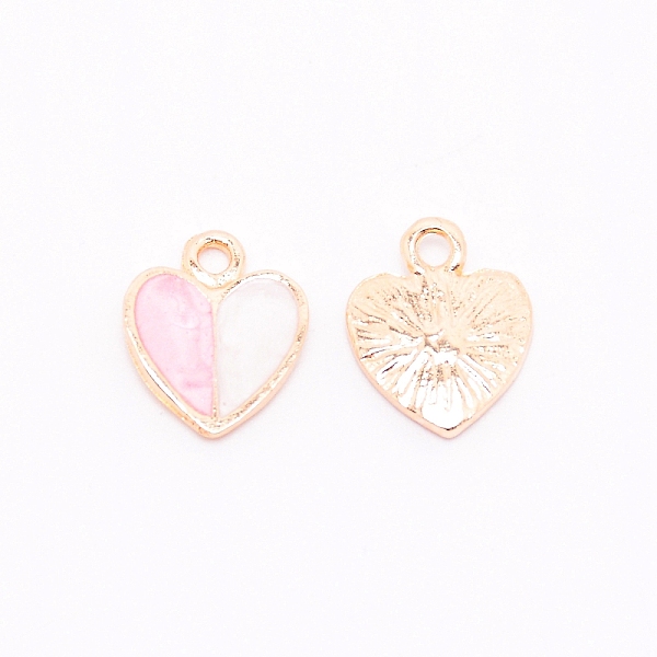 

PandaHall Alloy Enamel Pendants, Cadmium Free & Lead Free, Two Tone, Heart, Light Gold, Pink, 15x12x2.5mm, Hole: 1.5mm Alloy+Enamel Heart...