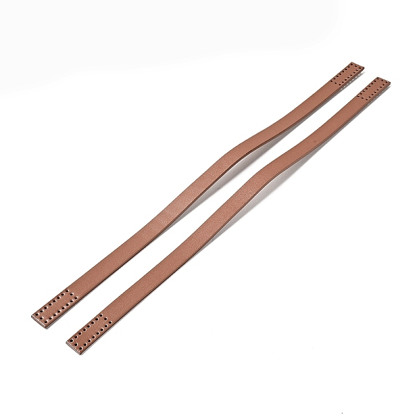 

PandaHall Cowhide Leather Sew On Bag Handles, Bag Strap Replacement Accessories, Camel, 39~42x1.45x0.3cm, Hole: 1.4mm Cowhide Flat Brown