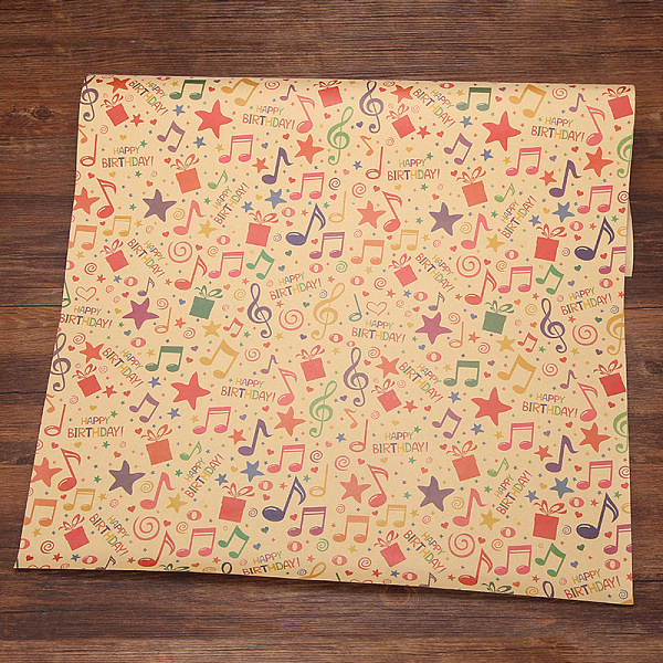 

PandaHall Birthday Theme Gift Wrapping Paper, Rectangle, Folded Flower Bouquet Wrapping Paper Decoration, Gift Pattern, 700x500mm Paper...